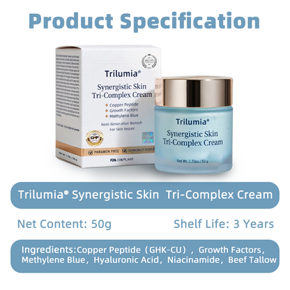 Trilumia® Synergistic Skin Tri-Complex Cream 💎(Copper Peptide+Growth Factors+Methylene Blue)🏆Next-Generation Biotech For Skin Repair
