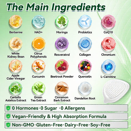 FDA Registered & GMP Certified  | 🧑‍⚕️🩺 Solaroza® Moringa & Berberine 10-IN-1 Advanced NanoMicroneedle Patch |  Backed by Scientific Evidence |10-in-1 Formula | Results in 5 Days🚀